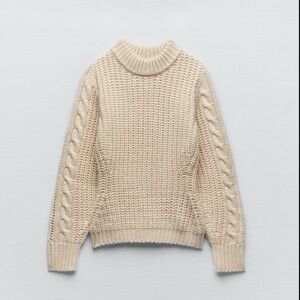 ZARA chunky cable knit sweater